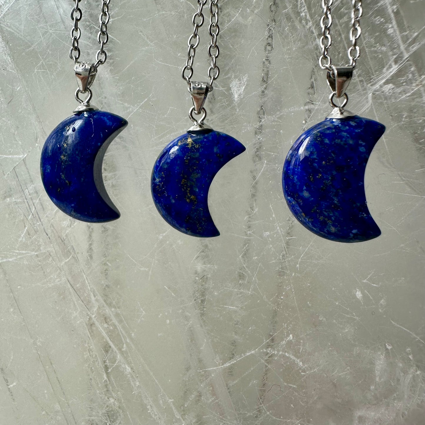 Lapis 925 Moon Mini Pendants