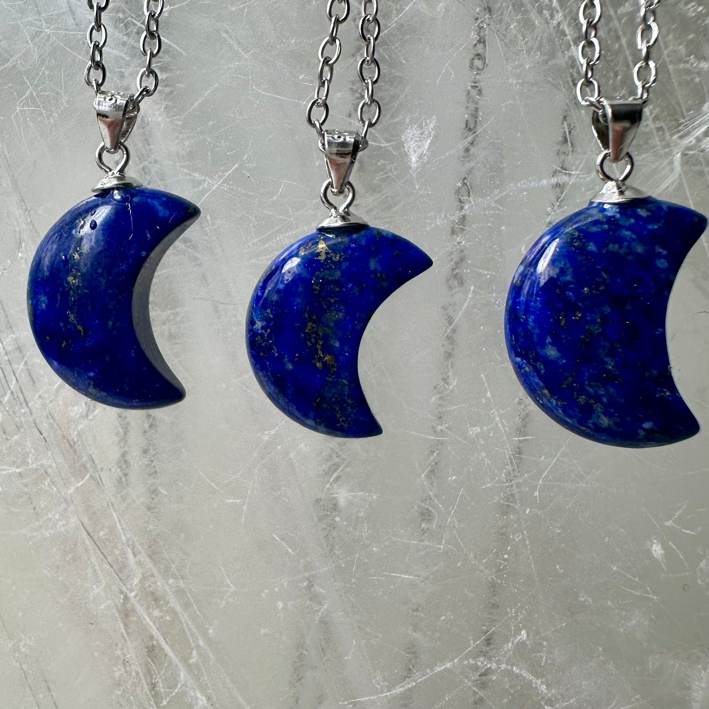 Lapis 925 Moon Mini Pendants