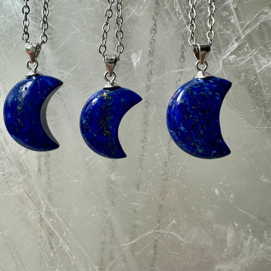 Lapis 925 Moon Mini Pendants