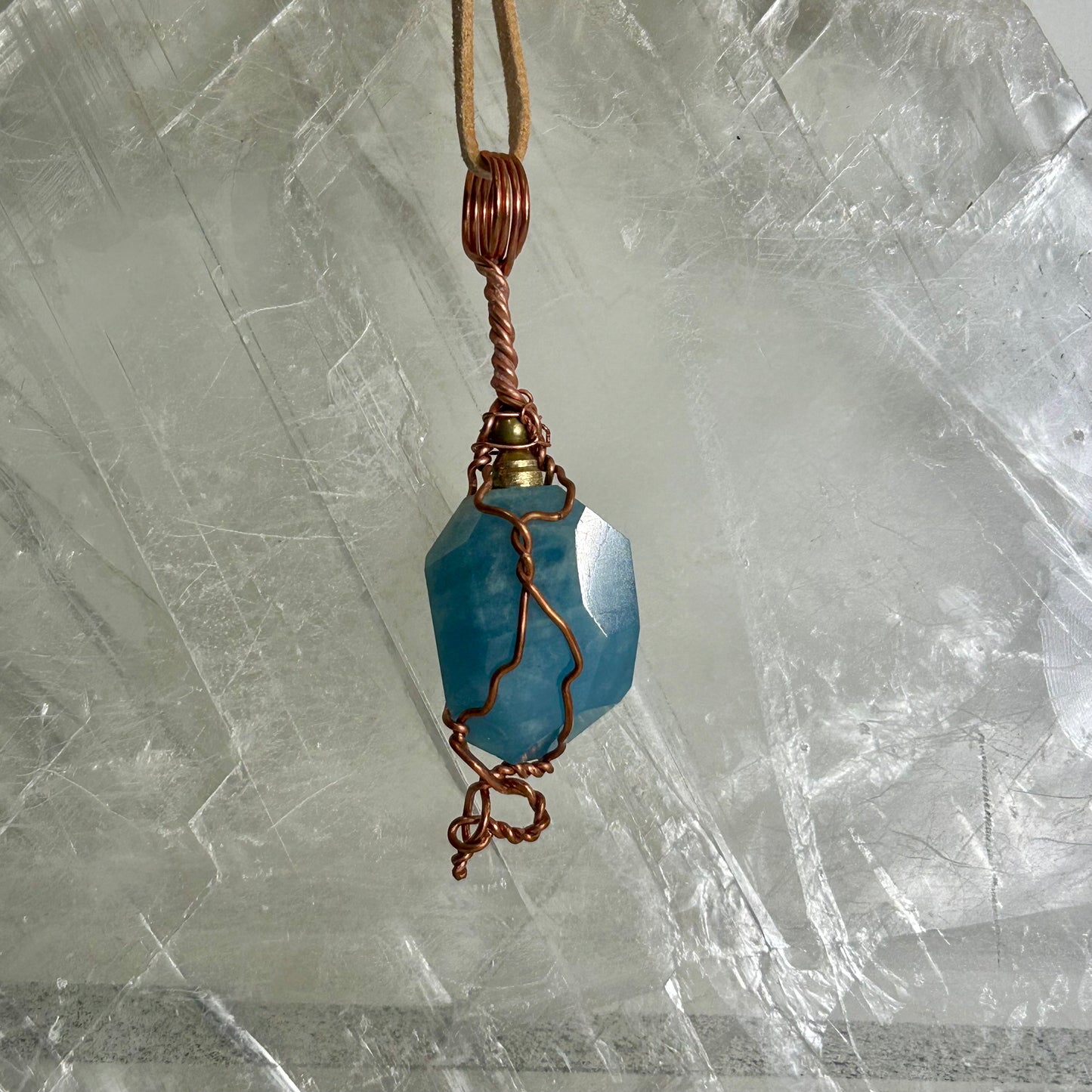 Lee's Makes - Aquamarine Pendant