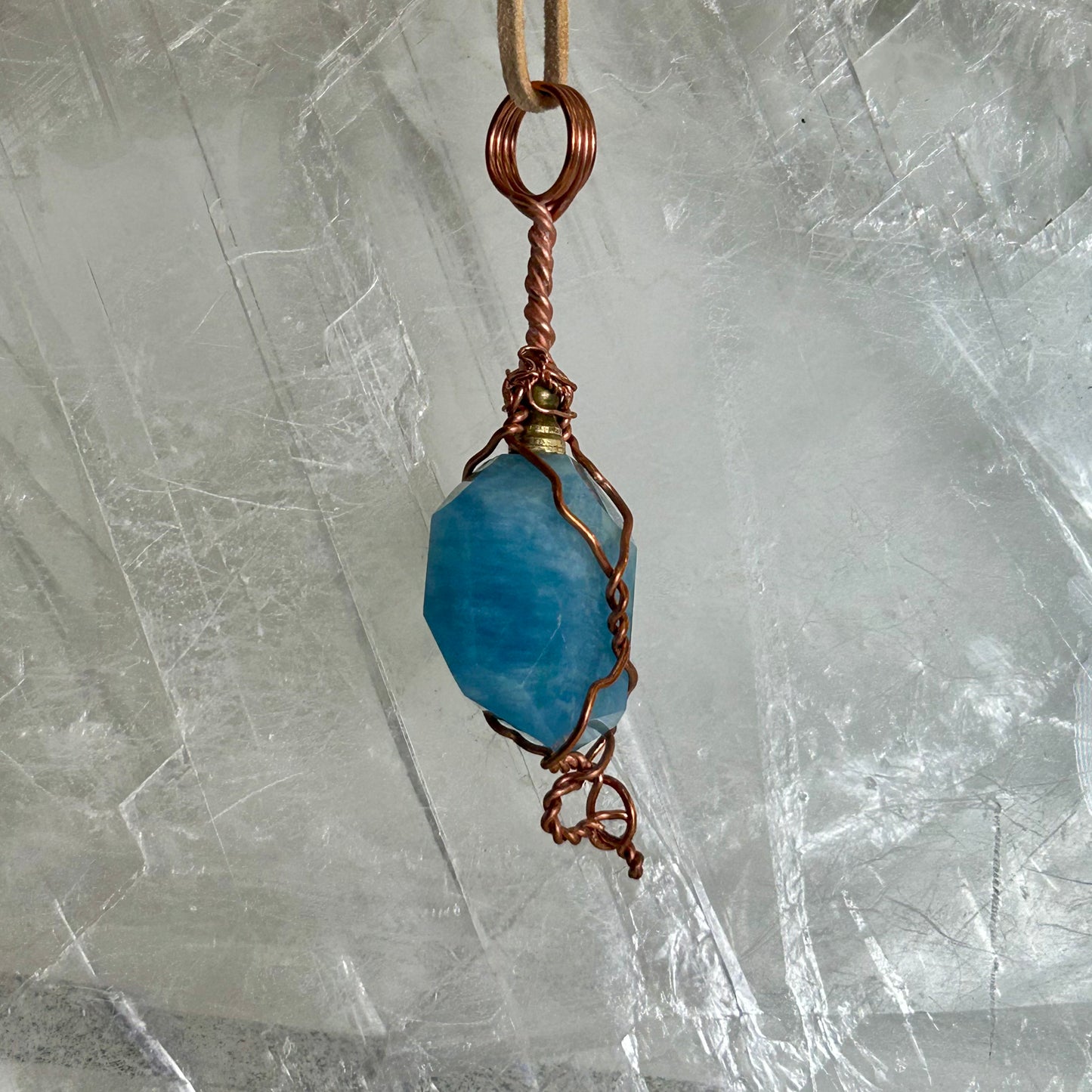Lee's Makes - Aquamarine Pendant