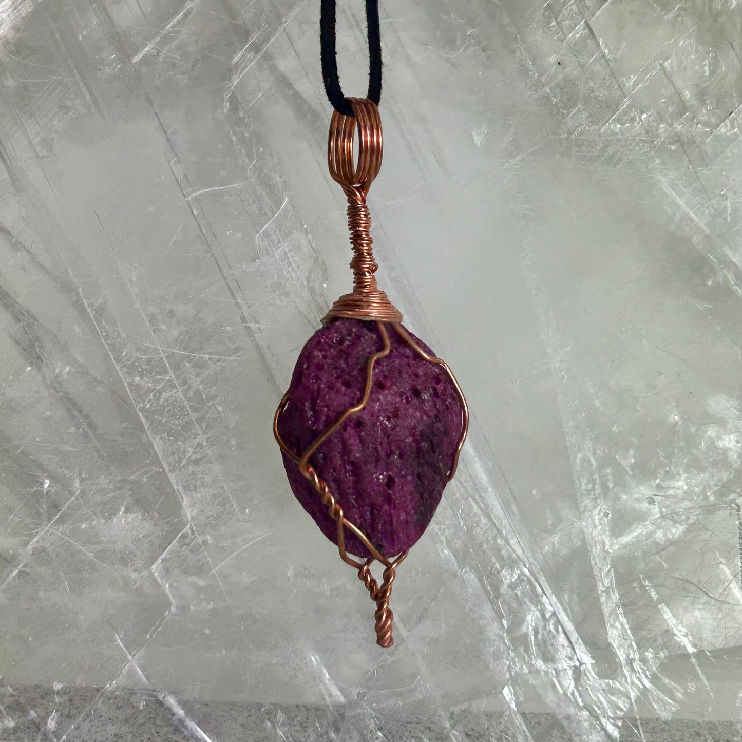 Lee's Makes - Honey Comb Ruby Pendant