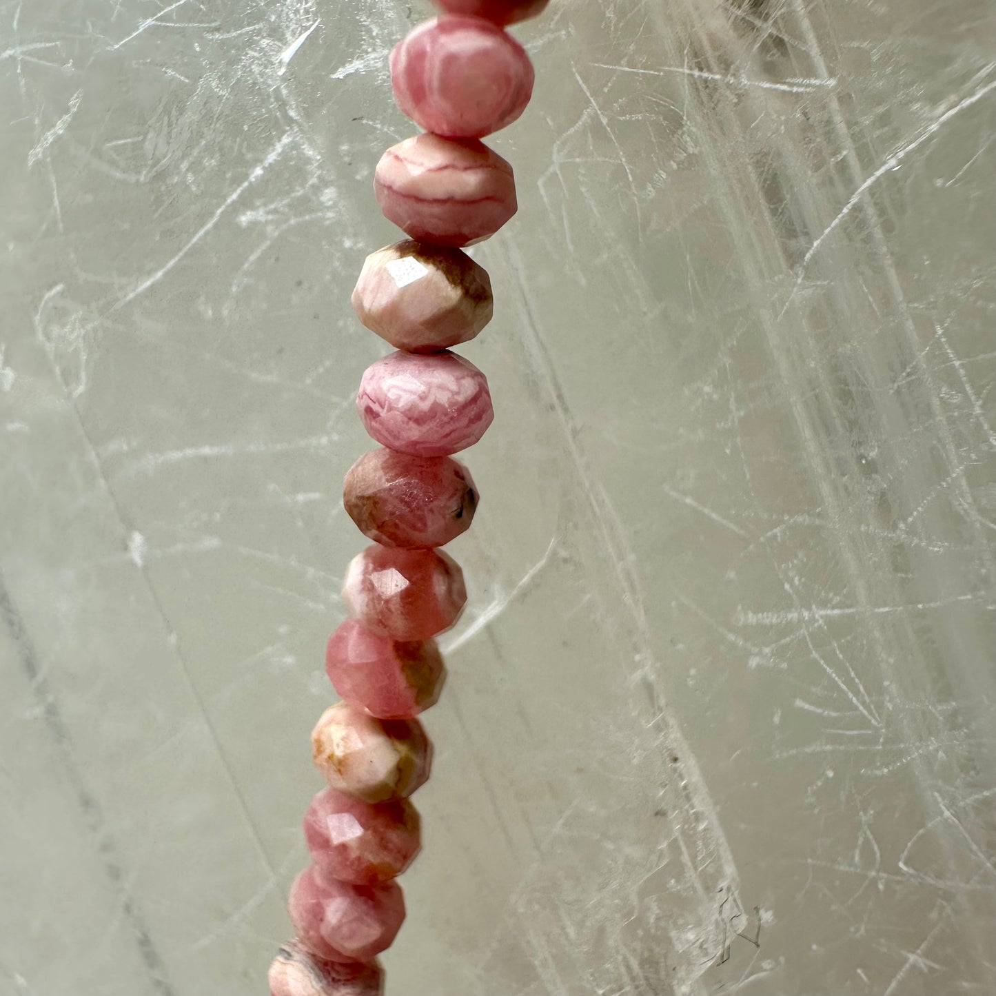 Rhodochrosite Beaded Necklace