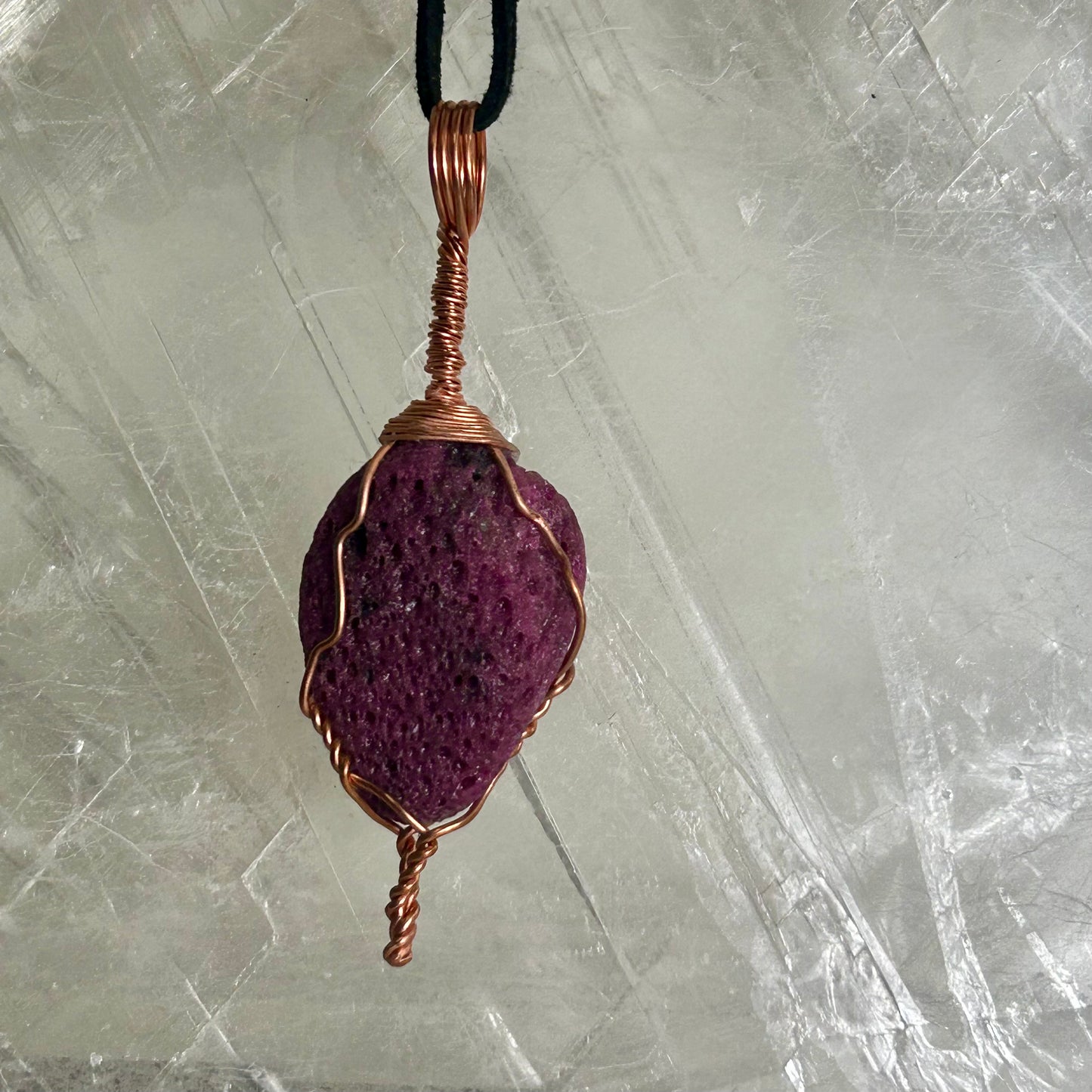 Lee's Makes - Honey Comb Ruby Pendant