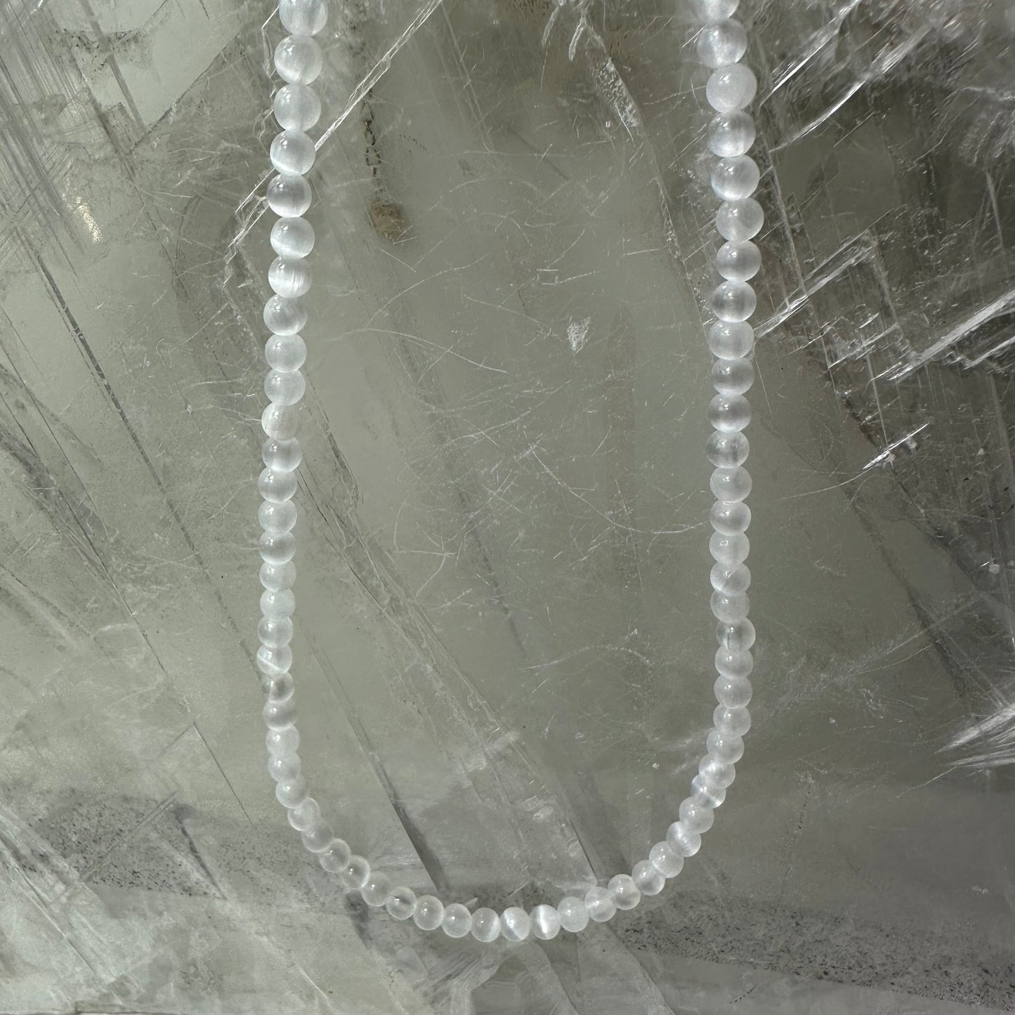 Selenite Beaded necklace