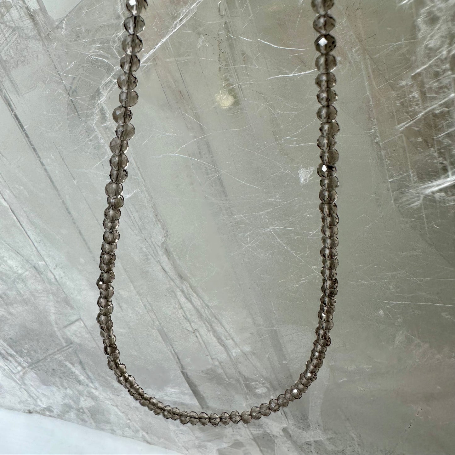Smokey Quartz Beaded Necklace