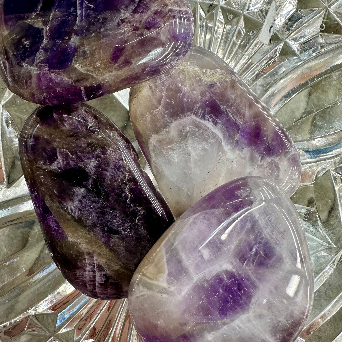 Dream Amethyst Palm Stones