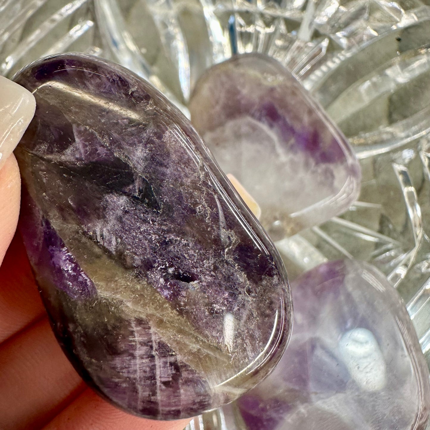 Dream Amethyst Palm Stones