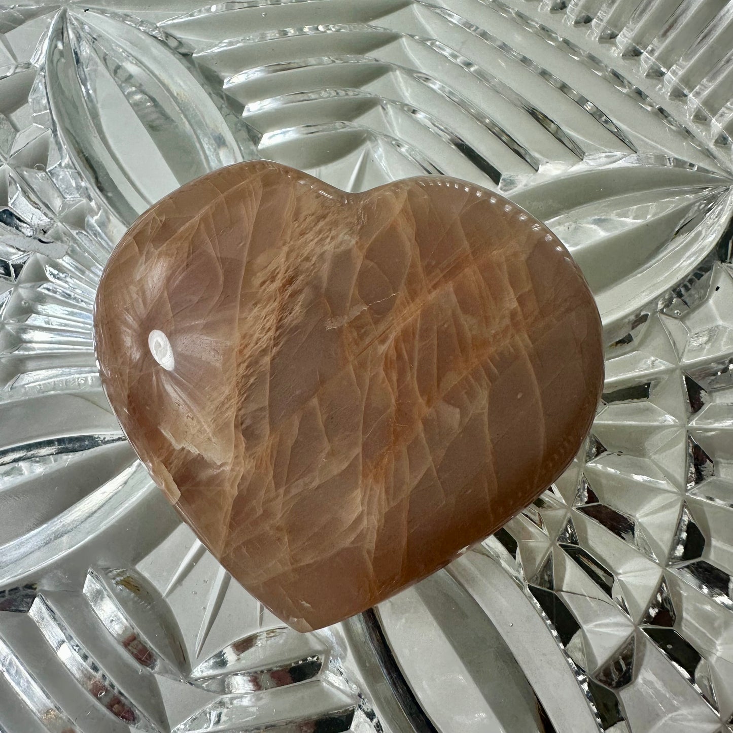 Peach Moonstone Hearts