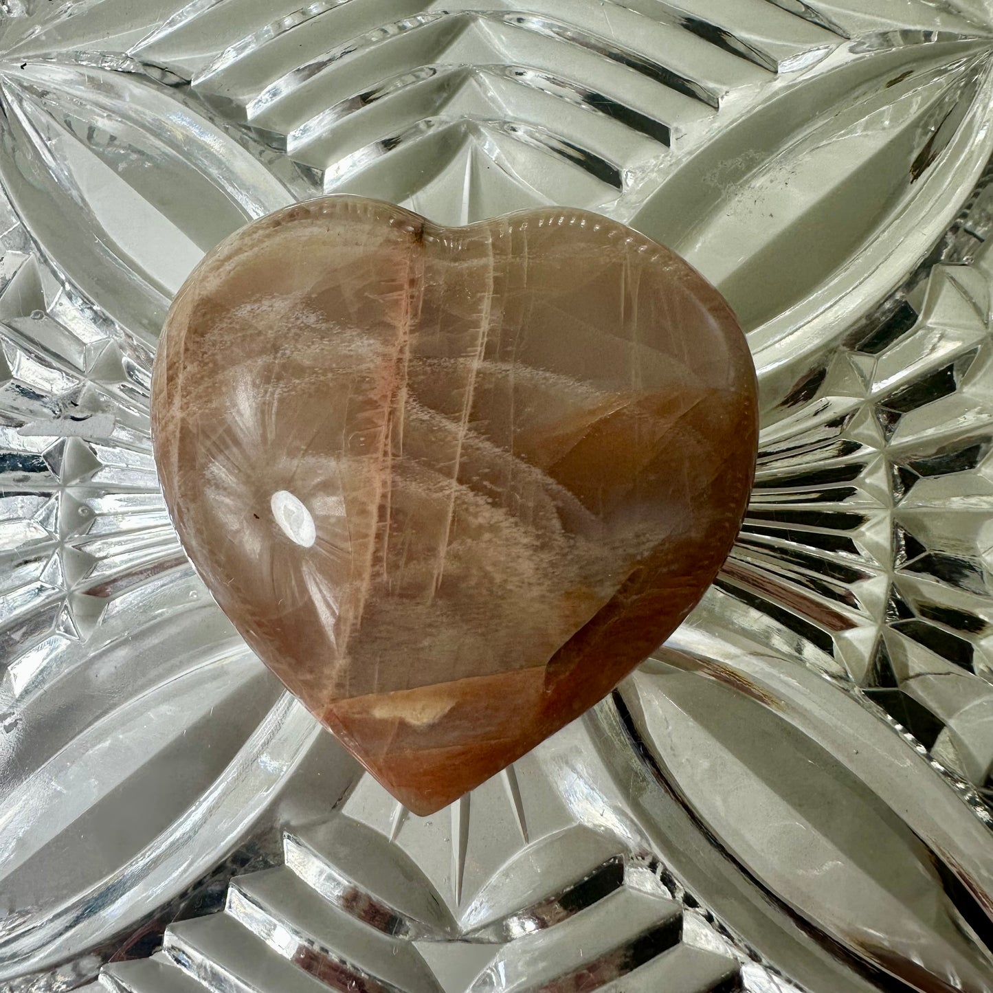 Peach Moonstone Hearts
