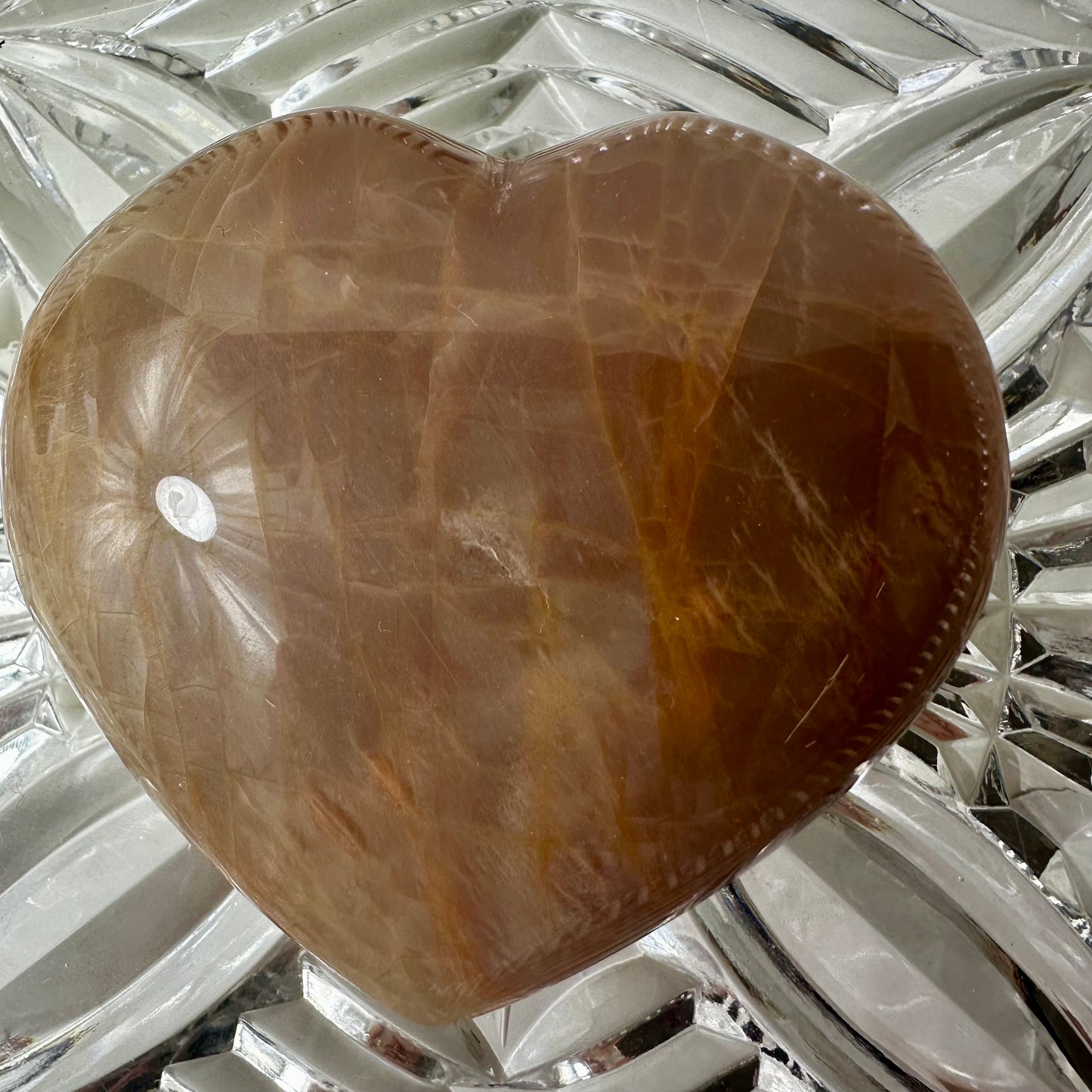 Peach Moonstone Hearts