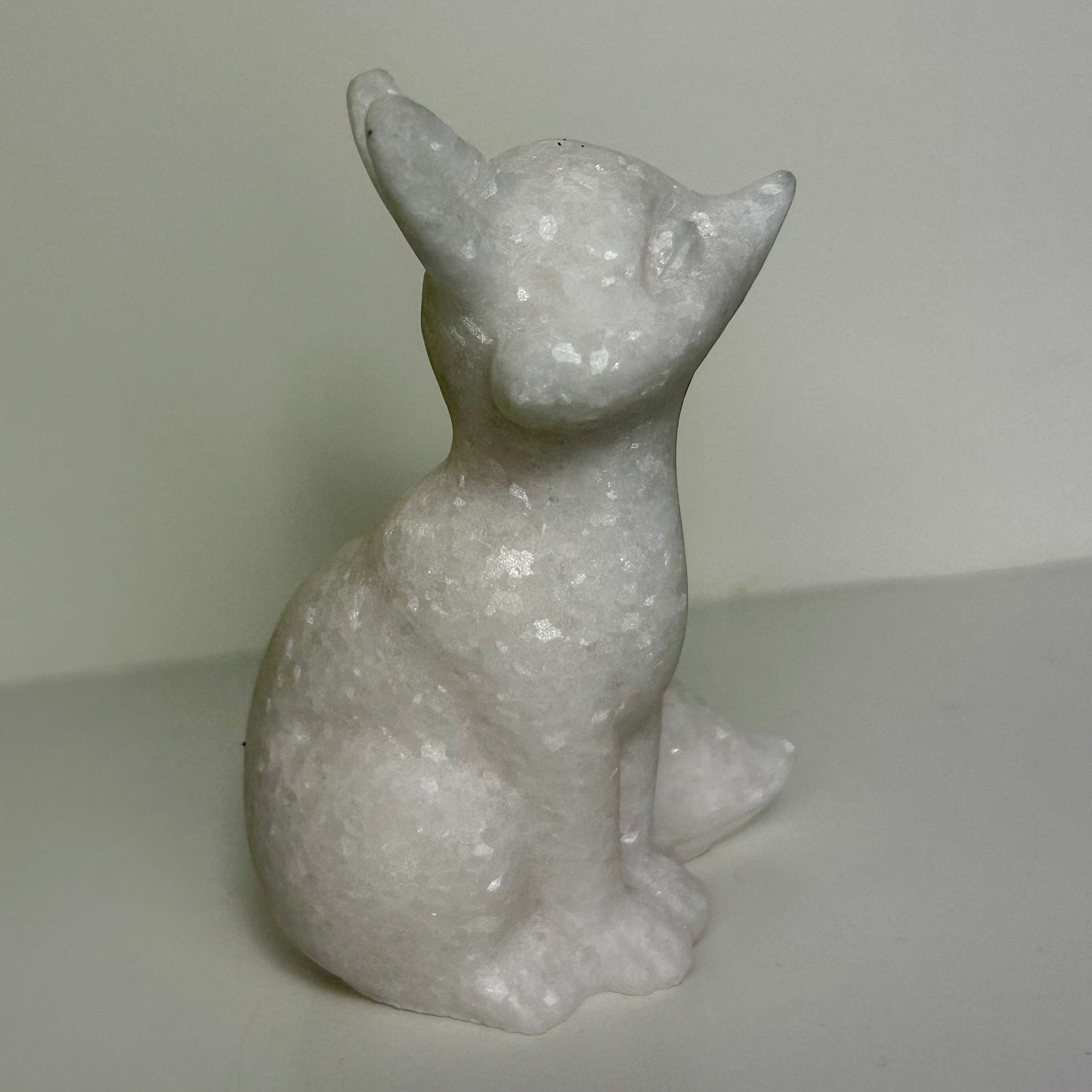 White Jade Fox Carving