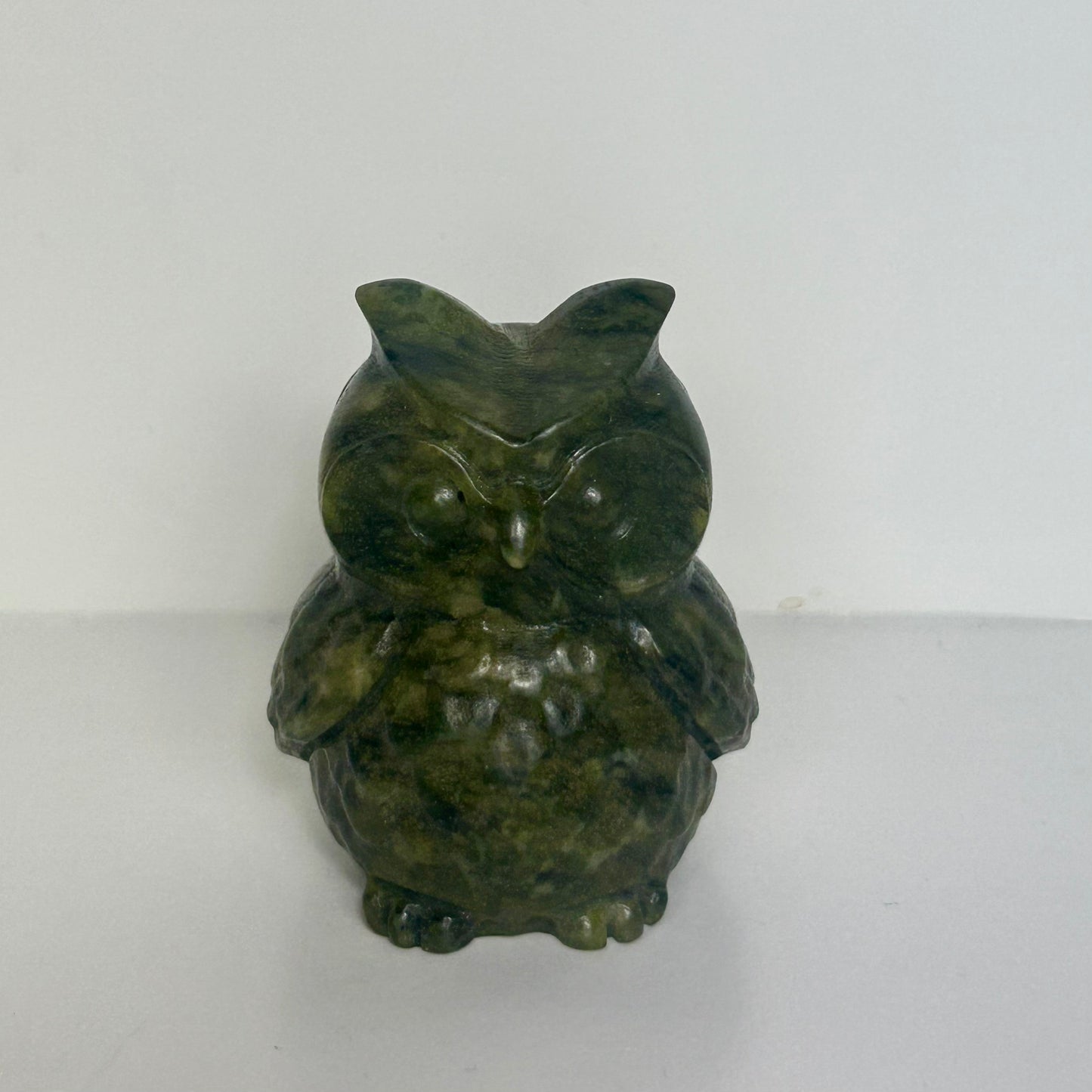 Nafty Jade Owl Carving