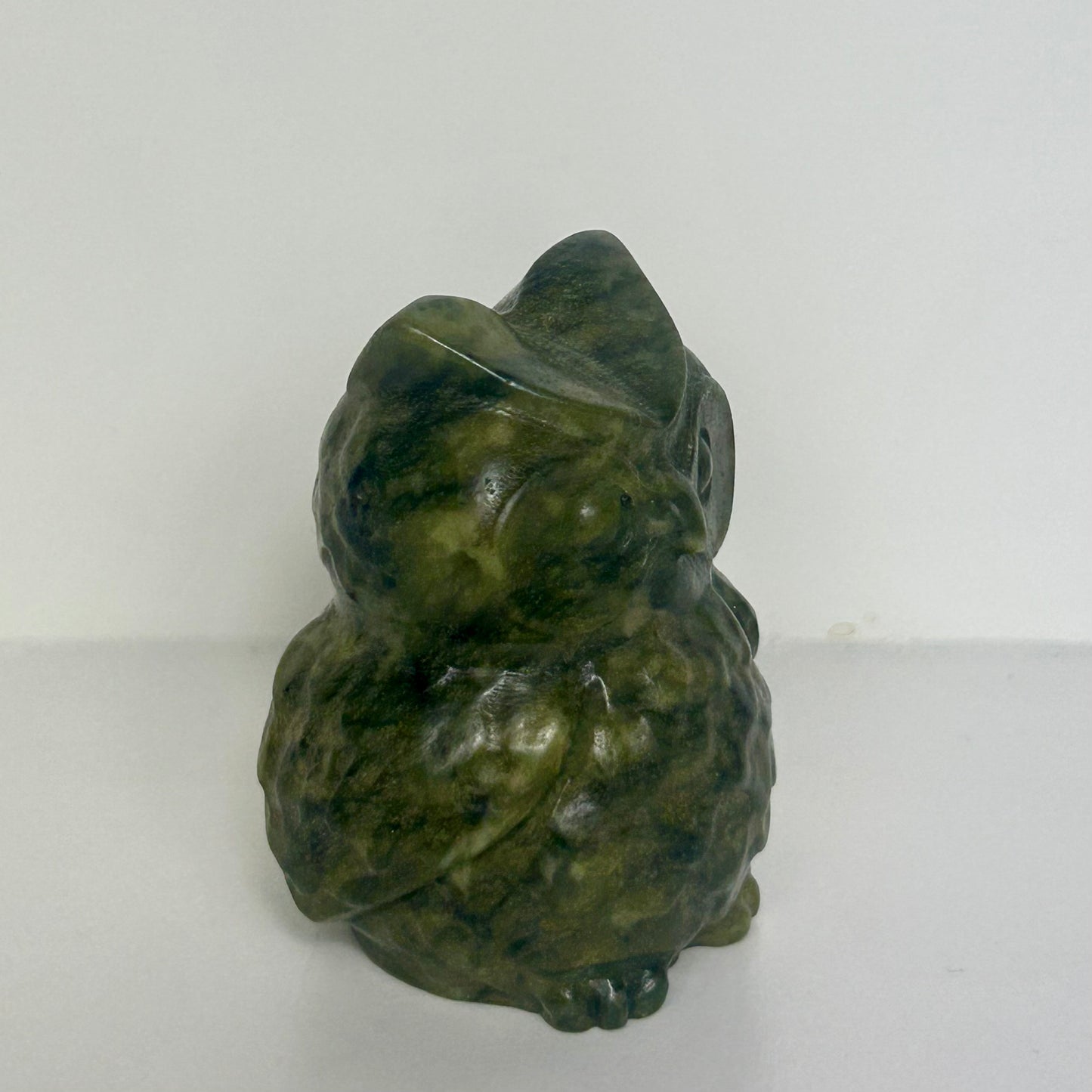 Nafty Jade Owl Carving