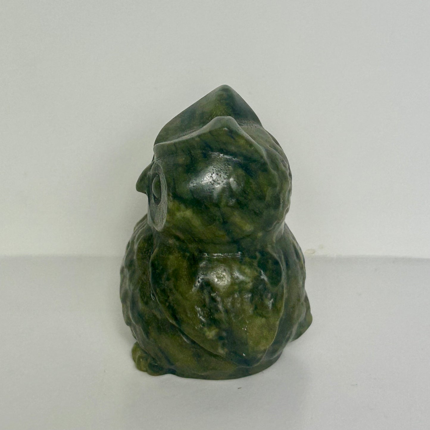 Nafty Jade Owl Carving