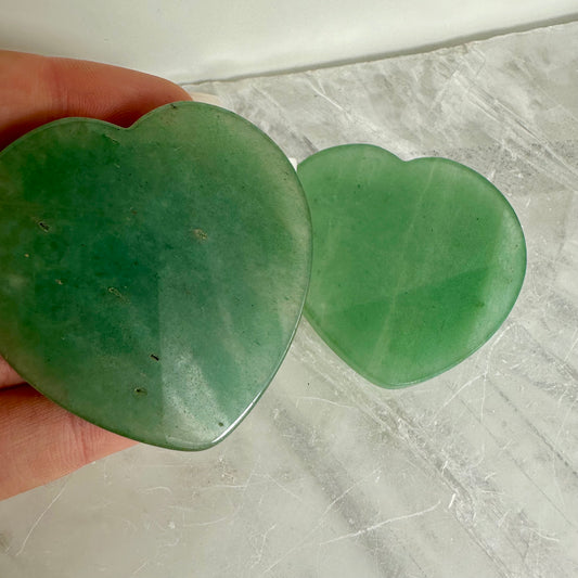 Green Aventurine Flat Heart Crystal