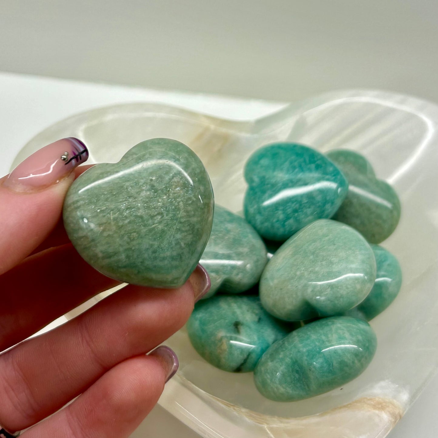 Amazonite Mini Hearts