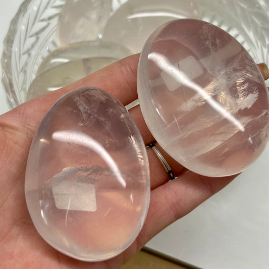 High Grade Star Rose Quartz Palms