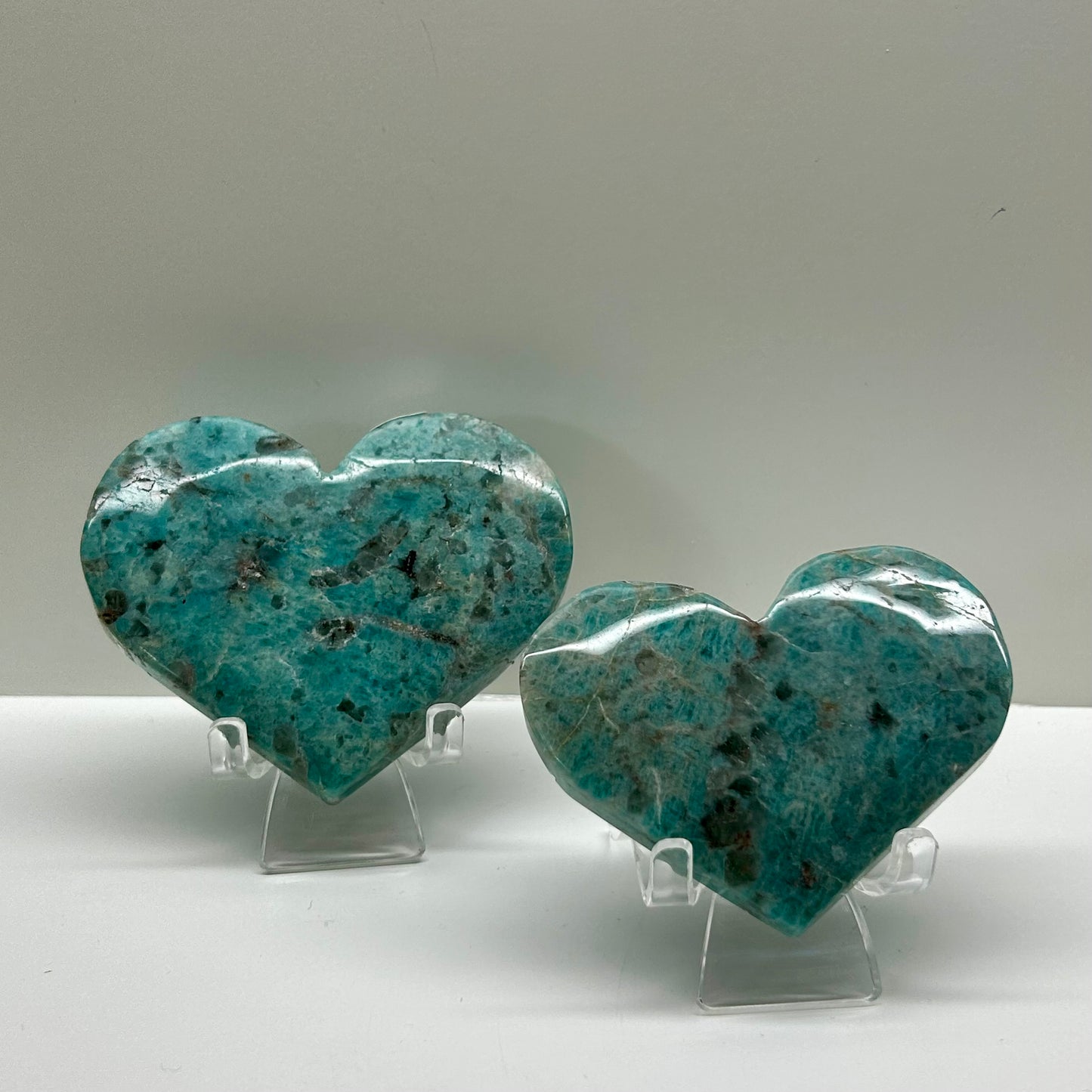Amazonite With Smokey Quartz Aclutions Hearts