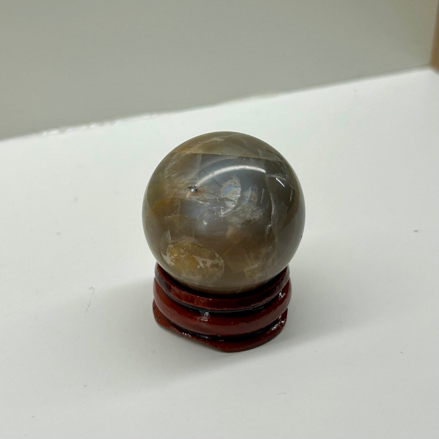 Peach Moonstone 31mm Spheres