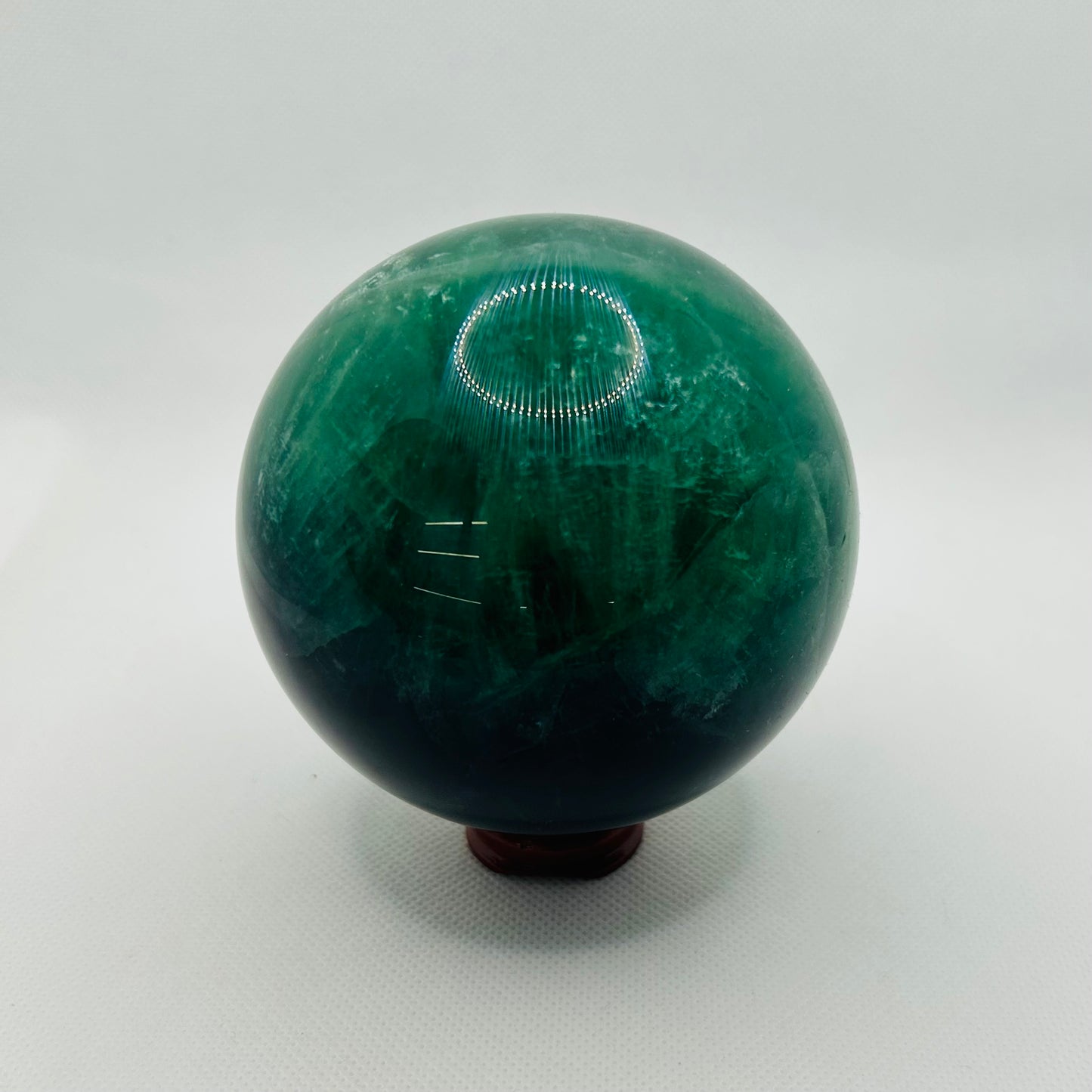 Large Green and Purple Fluorite Sphere