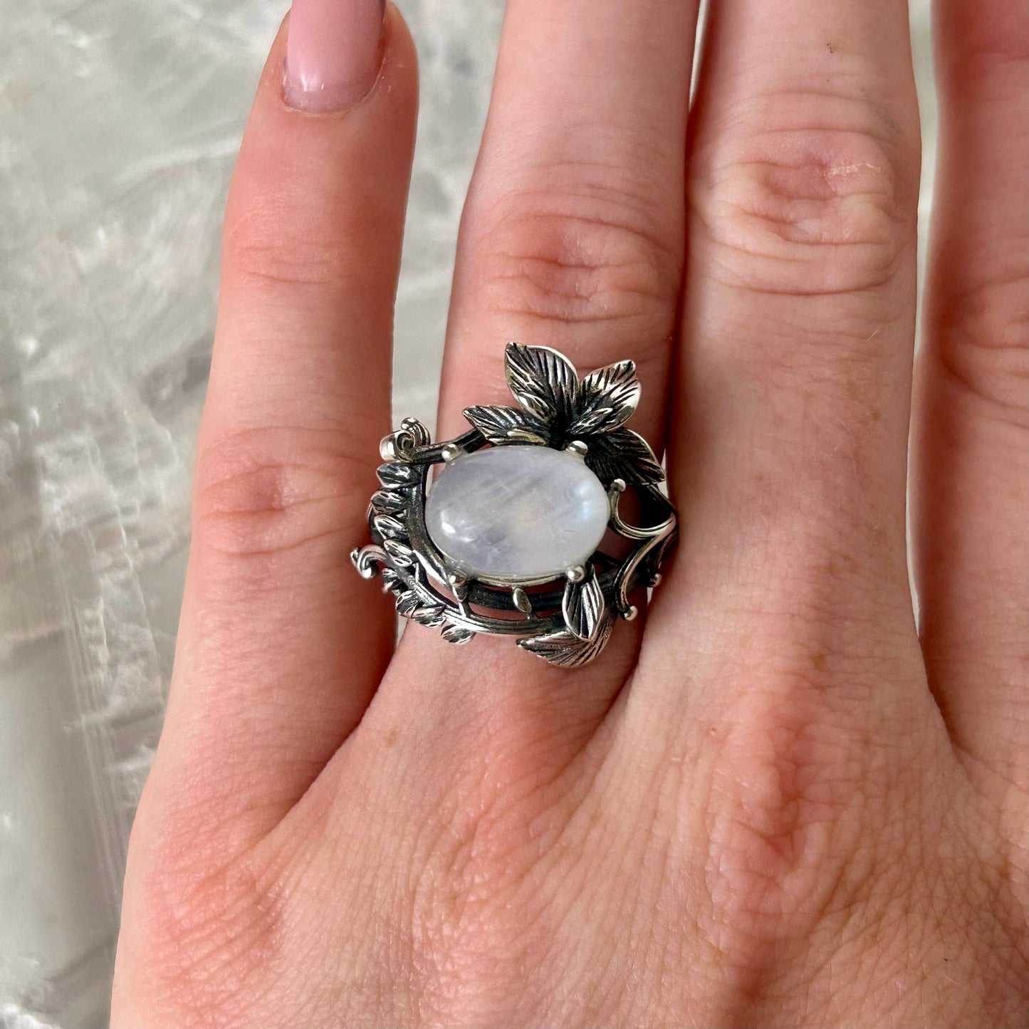 MoonStone Ring (Adjustable)