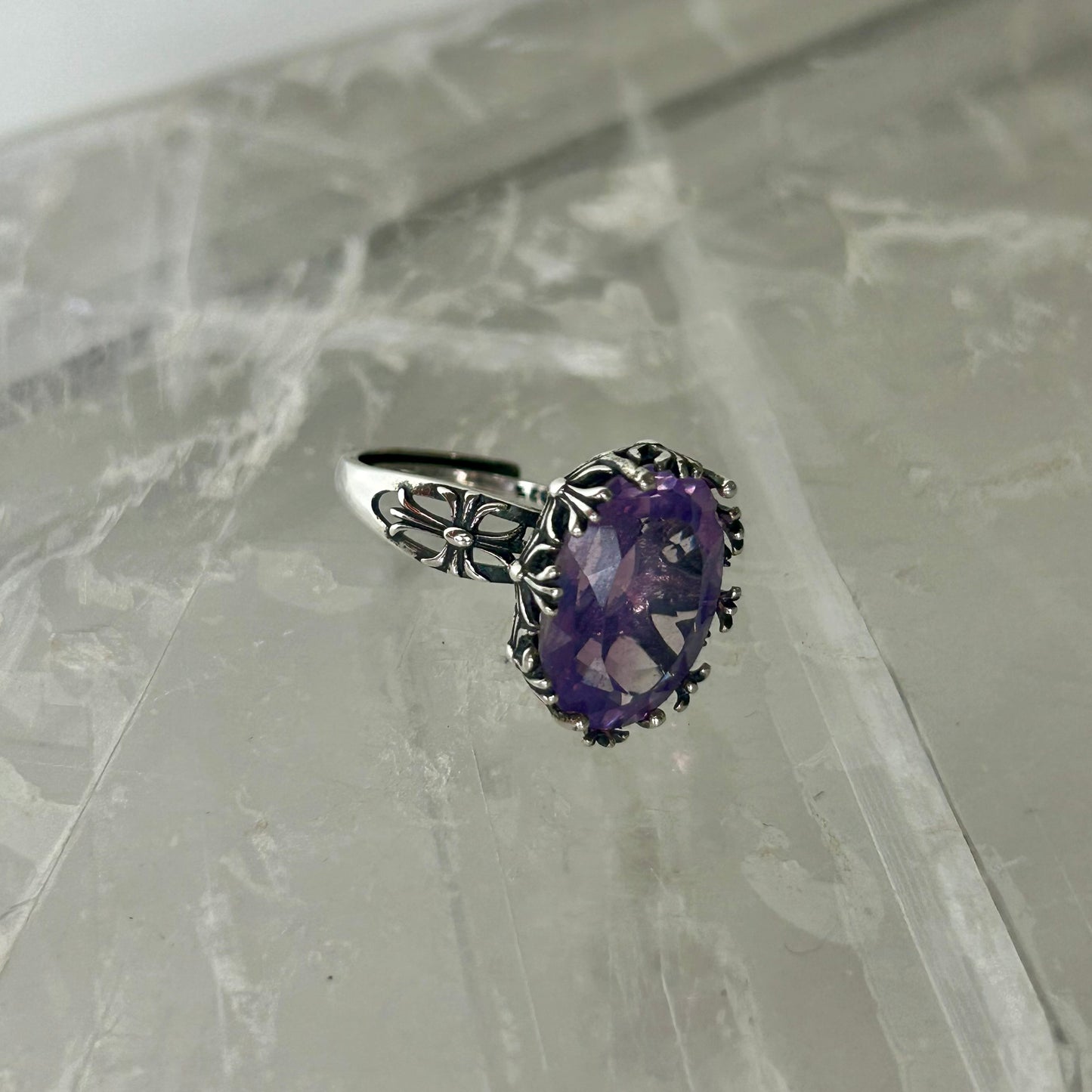 Lavender MoonStone 925Ring (Adjustable)