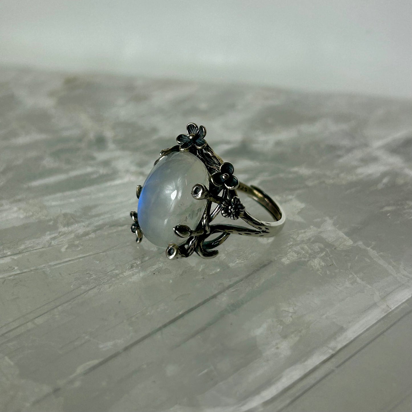 MoonStone 925Ring (Adjustable)