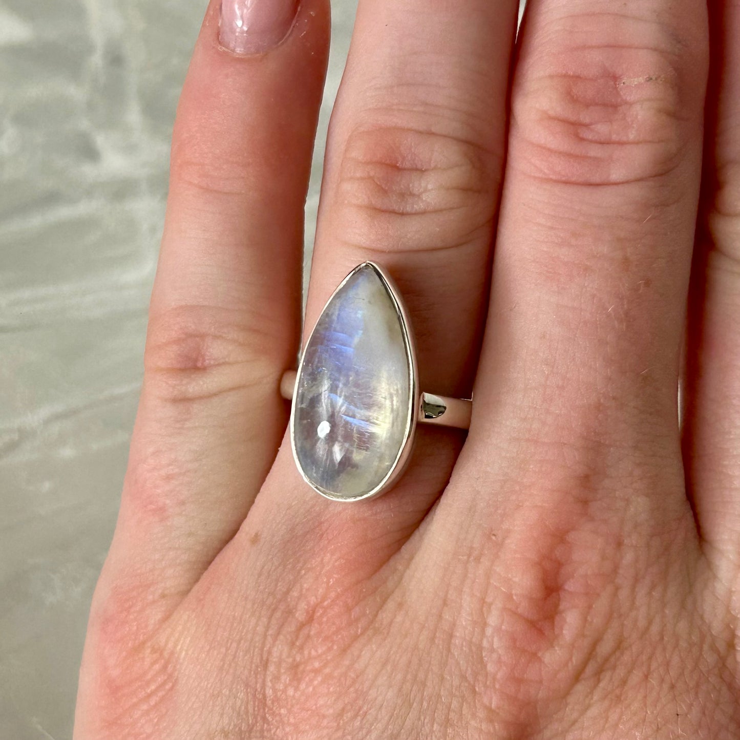 MoonStone Ring Size L