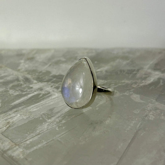 MoonStone Ring Size O