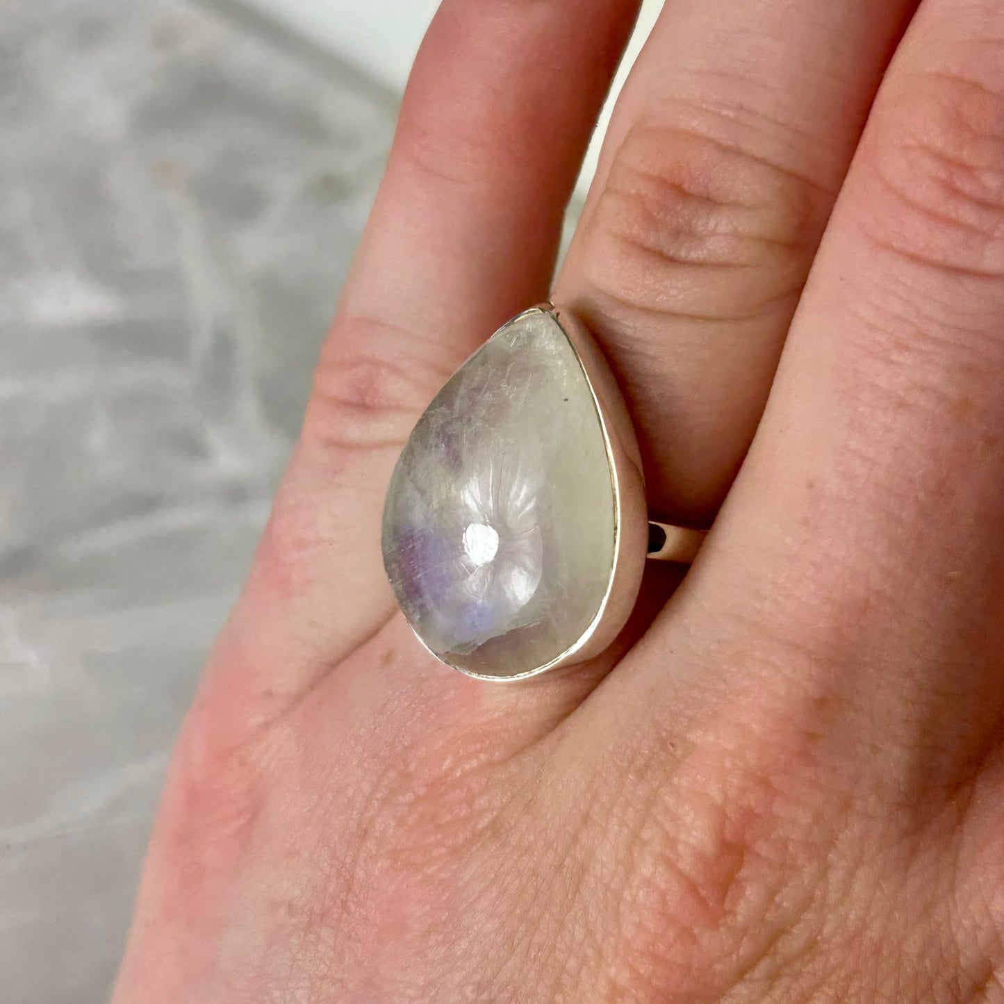 MoonStone Ring Size O