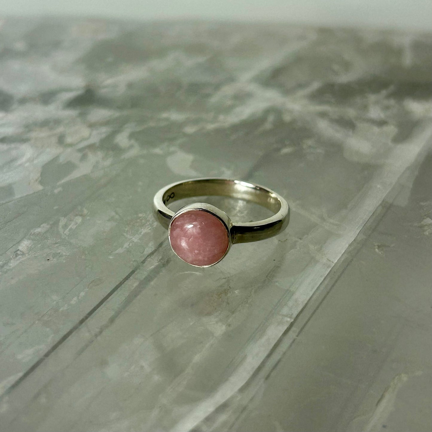 Rose Quartz Ring (Size N)