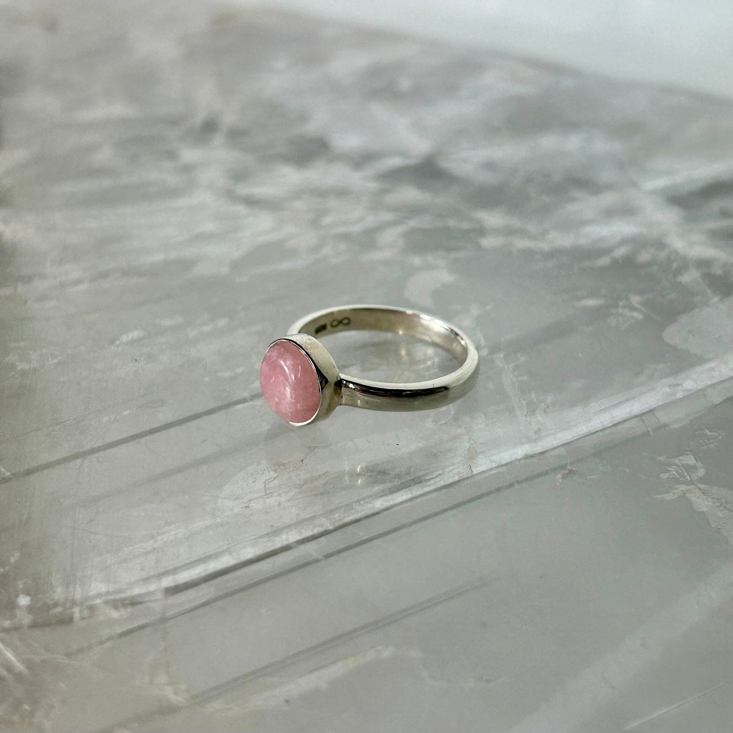 Rose Quartz Ring (Size N)