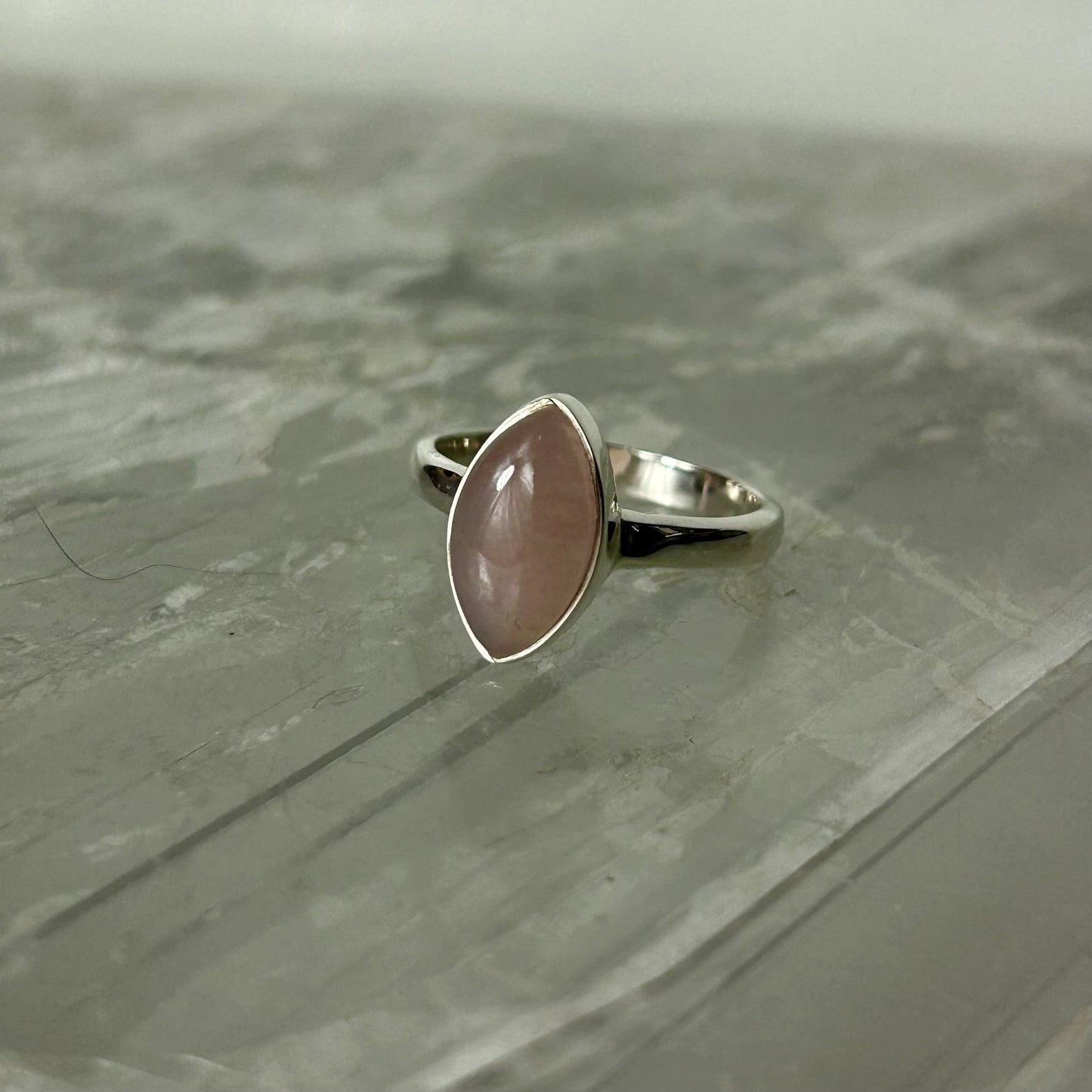 Rose Quartz Ring (Size P/Q)