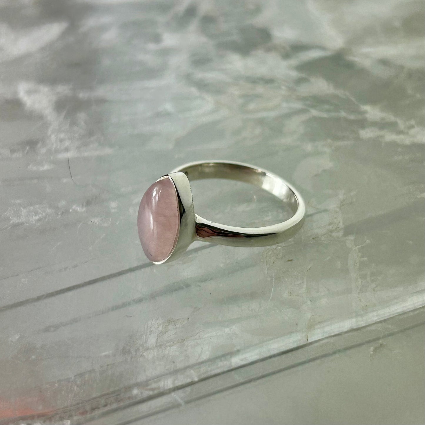 Rose Quartz Ring (Size P/Q)