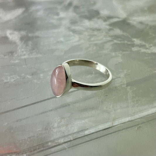 Rose Quartz Ring (Size P/Q)