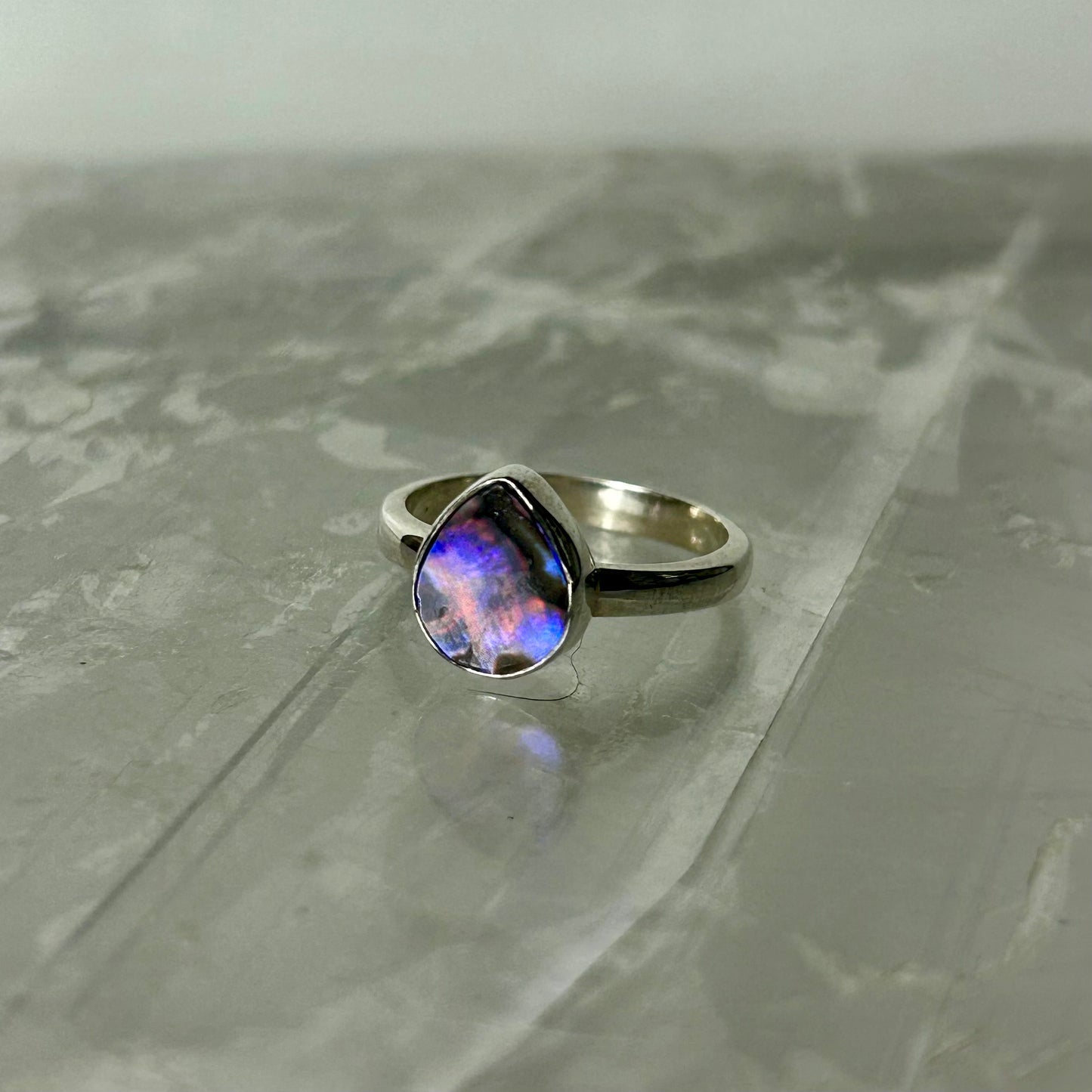 Abalone Shell Ring (Size P)