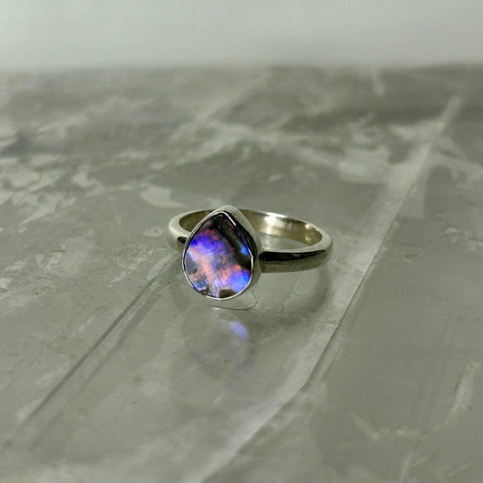Abalone Shell Ring (Size P)