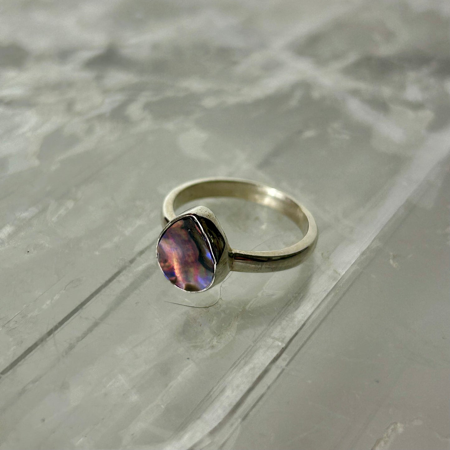 Abalone Shell Ring (Size P)
