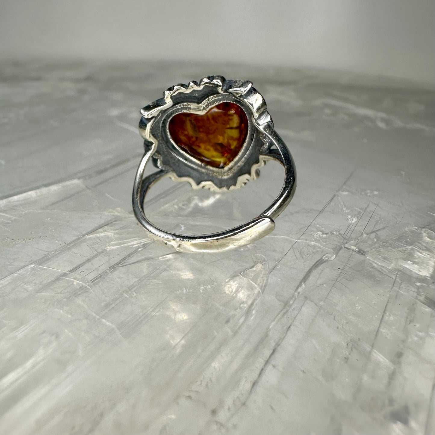 Amber Adjustable Ring