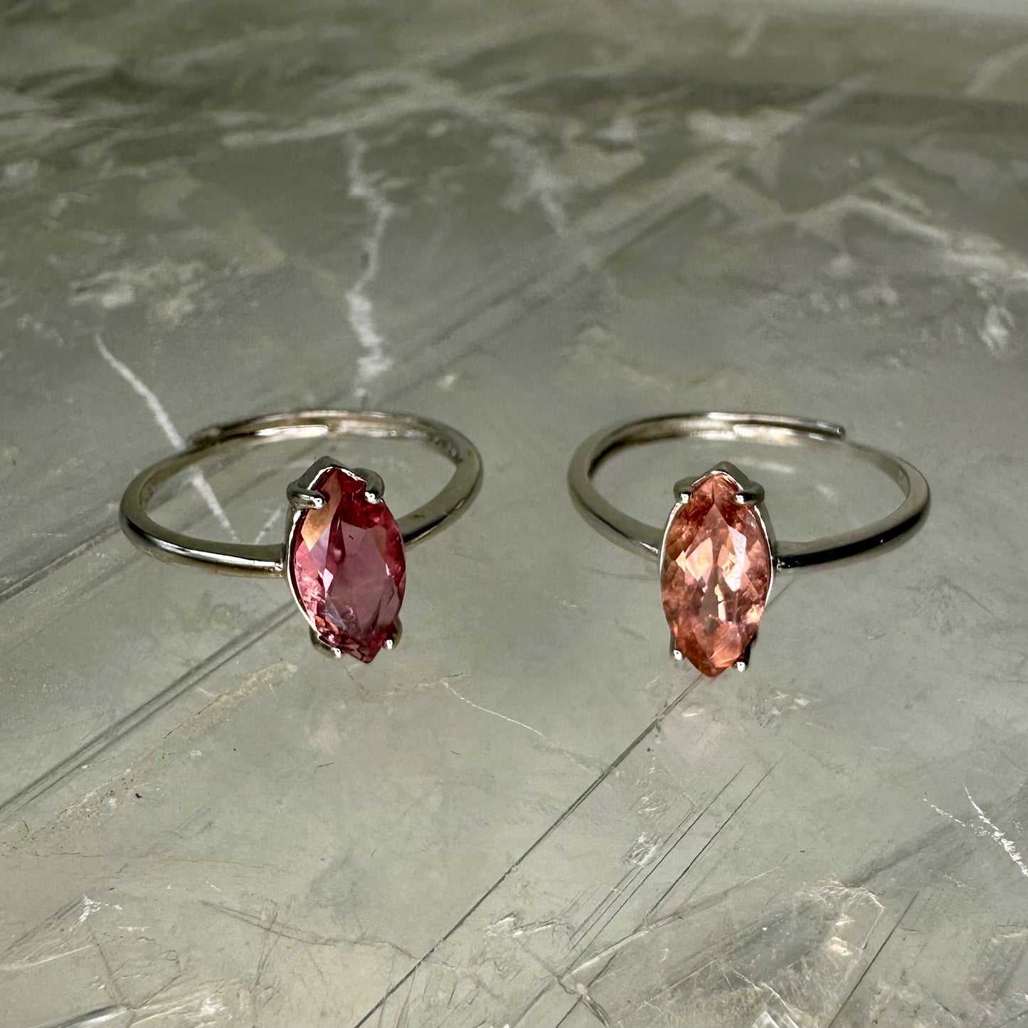 Pink Tourmaline Adjustable Rings