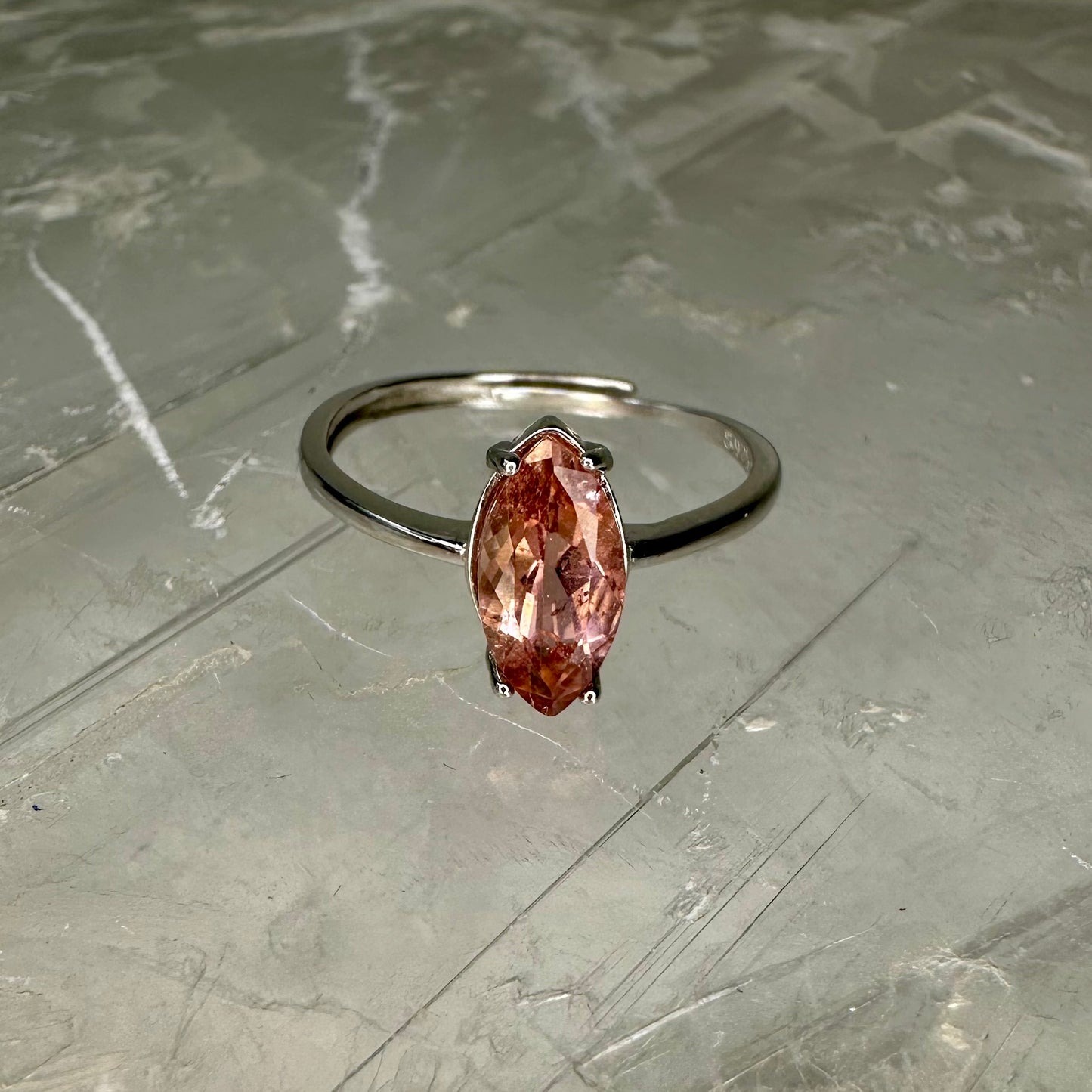 Pink Tourmaline Adjustable Rings