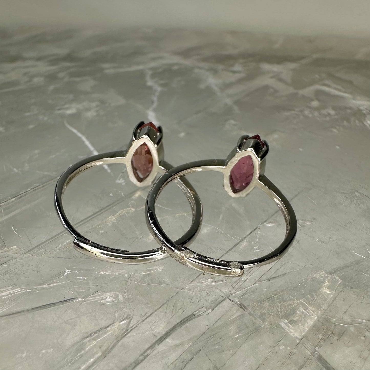 Pink Tourmaline Adjustable Rings