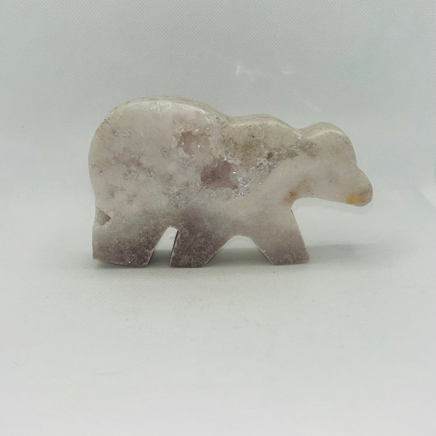 Pink Amethyst Bear Carving