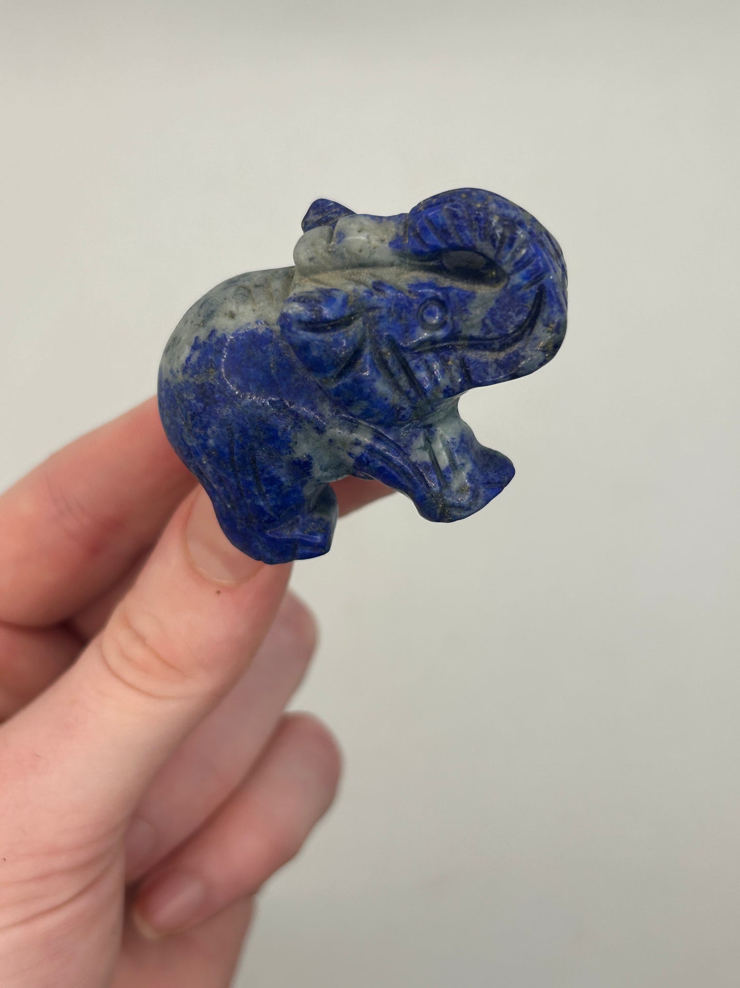 Small Lapis Elephant Carving