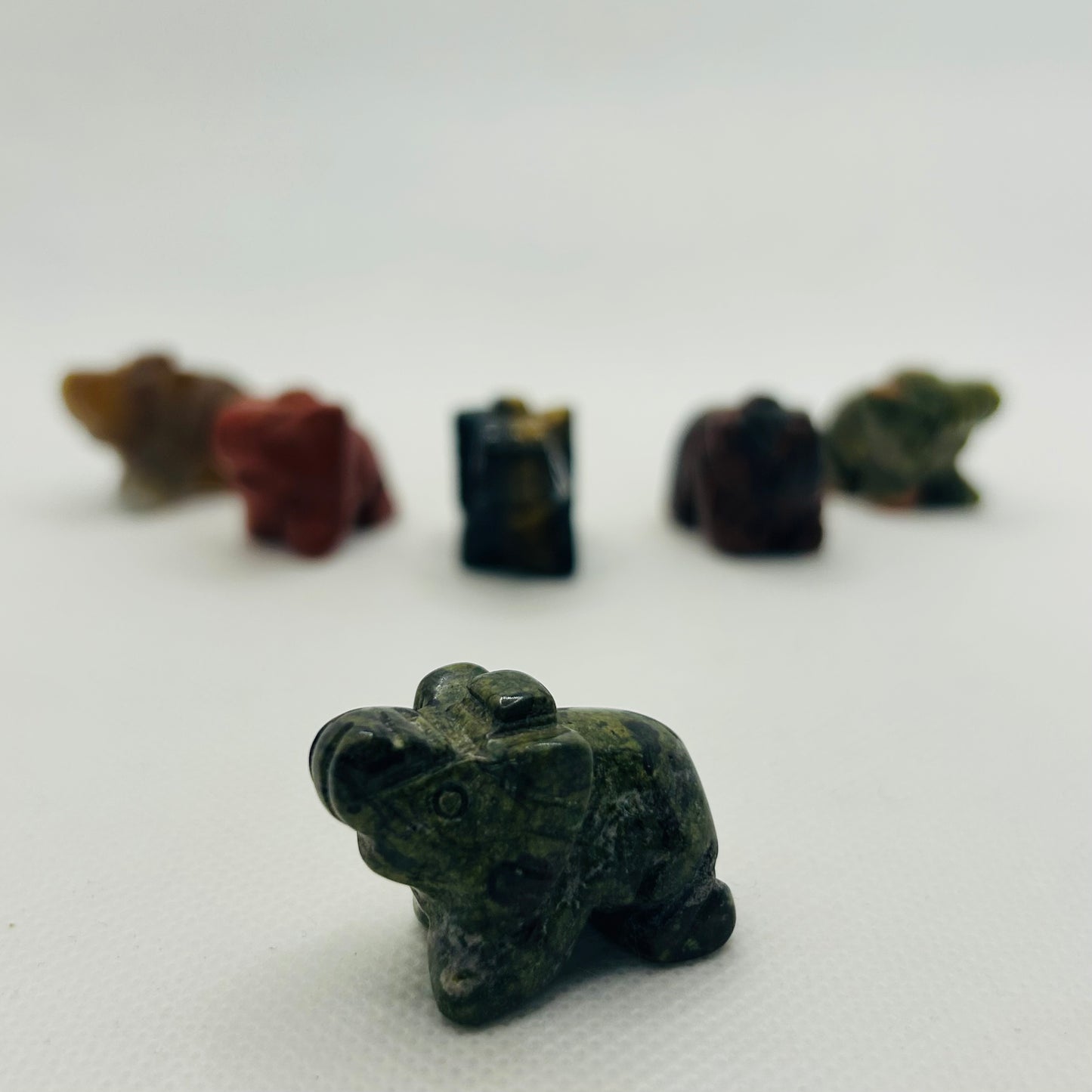 Mini Crystal Elephant Carving