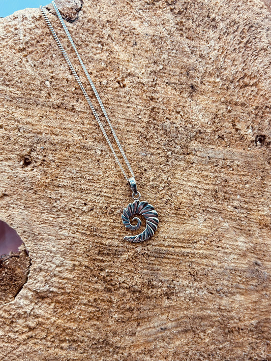 silver Ammonite Pendants