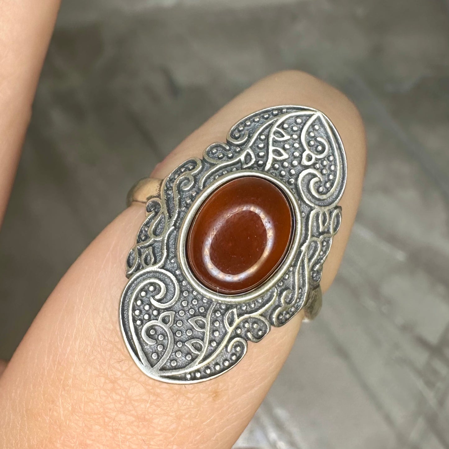 Garnet 925 Adjustable Ring