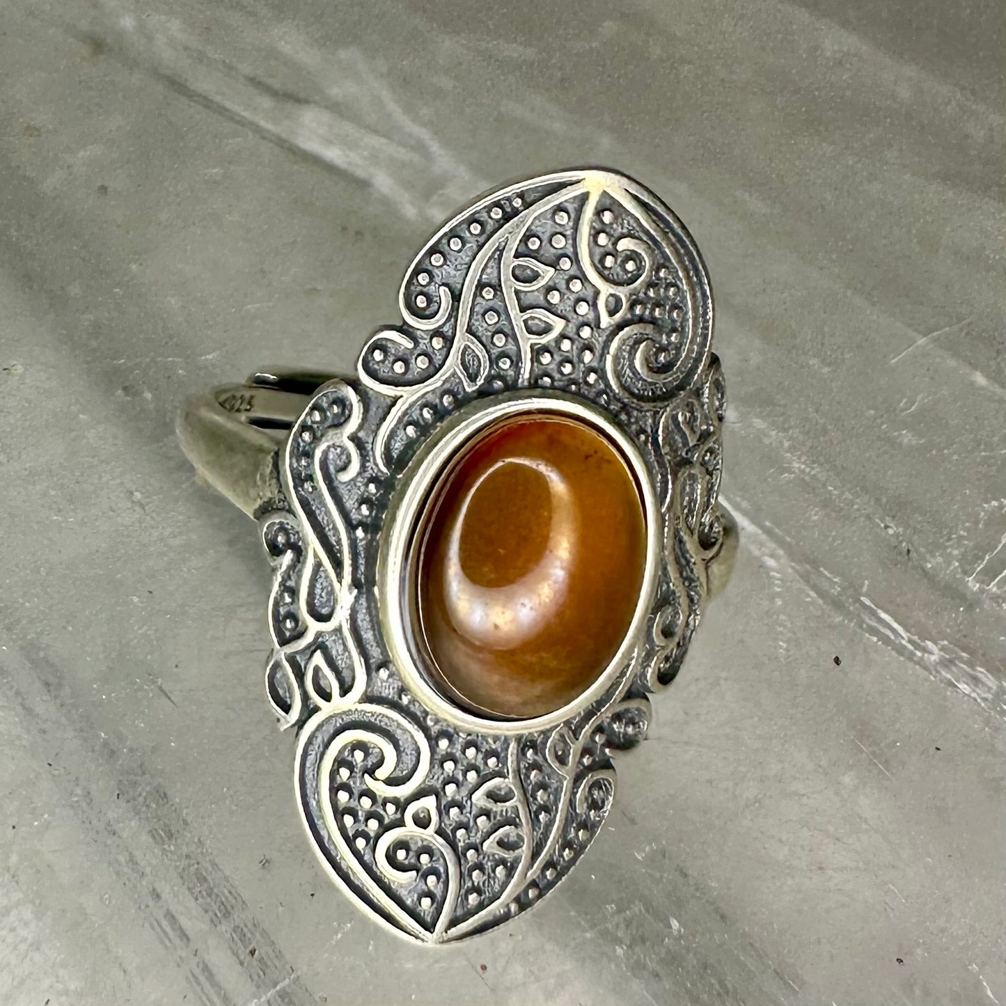 Garnet 925 Adjustable Ring