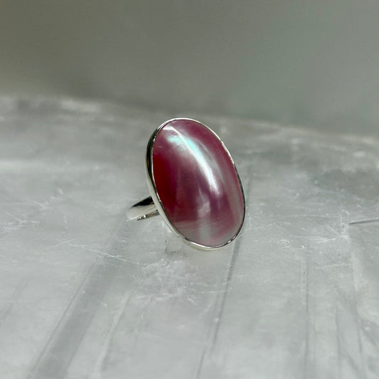 Pink Shell (Size R/S) Ring
